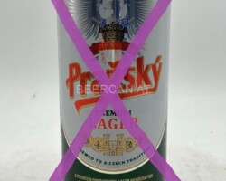 CZE184 Prazsky Premium Lager 440ml Czech Beer for Export to Ireland, Czech beer can collection