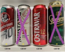 CZE186-189 Gambrinus Original 10, Mustang 11 Svetly Lezak Ze Spliky, Ostravar 12, Staropramen Smichov 550ml, Czech beer cans, beer can collection Czech, Tschechische Bierdose