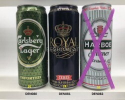1_DEN080-082 Carlsberg Pilsner lager, Royal Export, Harboe Pilsner Lager Öl Klass II, beer can from Denmark, Danish beer can collector, Danish beer can Collection