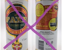 DEN094 Faxe Bermium 1 liter beer can Faxe macht die Musik! Danish 1 liter beer can, beer can collector