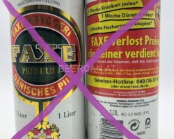 DEN097 Faxe Premium 1 liter beer can Faxe verlost Preise die keiner verdient hat Gewinnspiel Dose Dänemark, Beer can Collector