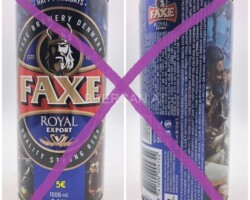DEN102 Faxe Royal Export 1 liter beer can Happy holidays beer can collector Denmark