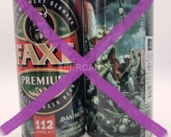 DEN104 Faxe Premium 112 Jahre alt, Dänische Bierdose 1 Liter, Danish 1 liter beer can, beer can collector