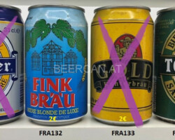 1_FRA131-134  canettes de bière françaises Bierdosen Frankreich, French beer can collection, beer can collector France