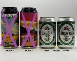 FRA261-263 Liberty Biere Triple, Coconut Stout Stout &amp;amp; Coco, Holsten Classic for Arabia, brewed in France French beer can canettes de bière françaises Bierdosen Frankreich, French beer can collection, beer can collector France