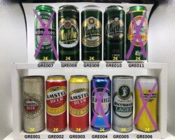 GRE001-011 Greece Beer Cans Amstel, Heineken, Mhytos beer can Greece, Griechenland Bierdose, Beer Can Collector, Greek beer can collection, beer cans from Greek, Bierdosensammlung Griechenland, Greec beer can Collector