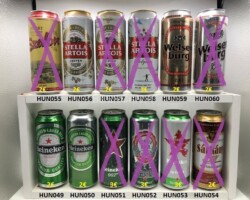 HUN049-060 Heineken, Stella Artois Hungary beer can collection , Ungarische Bierdose