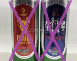 HUN073-074 Heineken Final Moscow 2008, Wembley 2011 Hungary beer can collection Bierdosen Ungarn