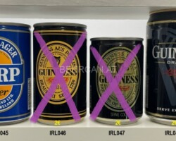 IRL045-048 Harp Lager 330ml, Guinness 3cl, Guinness 250ml, Guinness Draught Beer Can, Beer Can Collector Ireland, Irish beer cans, Dublin Beer Can, Beer Can Museum