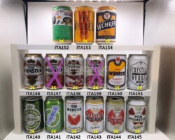 ITA140-154 Italian Beer Can Collection,  lattine di birra italiana