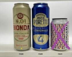 ITA208-210 Bionda Birra Italiana Coop 50Cl., Poretti Angelo 4 Luppoli LÒriginale, Canediguerra Bevog Huff and Puff Craft Beer from Italy and Austria, Italian Craft beer cans, Beer Can Collector From Italy, Italienische Bierdosen