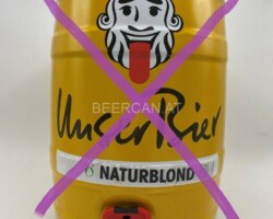KEG111 Unser Bier Naturblond Switzerland 15 EURO Party Keg Collector, 5 Liter Partyfass Sammlung, Partyfässer, Keg Collection, Keg Collector Germany