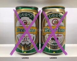 LAO002-003 Beerlao Lager Beer, Beer Can Laos, beer can collector OC/OC