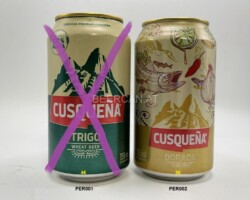 PER001-002 Cusquena Trigo Wheat Beer, Cusquena Dorada, Peru Beer Cans, Beer Can Collection Peru, Peru Craft Beer Cans, Bierdosen Peru