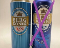 POL064-065  Berg König beer can Poland