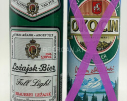 POL076-077 Lezajsk-Bier Full Light Brauerei Lezajsk, Okocim Export Special O.K. Beer, Polisch Beer Can, Poland beer can collection, beer can collector Poland
