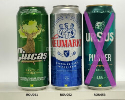 ROU051-053 Ciucas Brasov, Neumarkt, Ursus pilsner,  Romania beer can collection, beer can collector Romania, Rumänische Bierdose