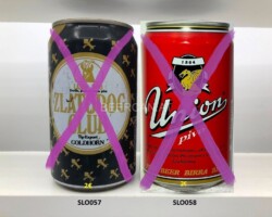 SLO057-058 Lasko Pivo Zlatorog Club, Union Pivo, Slovenian Beer Cans, Slovenian Craft Beer Cans, Yugoslavoia Beer Cans, Bierdosen Slowenien