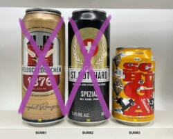 SUI061-063 Feldschlösschen 1876, St. Gotthard Spezial Hell, Schützengarten Session Lager 0,33, Swiss beer can collection, swiss craft beer, Schweizer Craft Bier