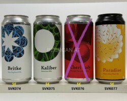 SVK074-077 Berhet Britke New England IPA, Berhet Kaliber American IPA, Berhet Cheri Lady Chocolate Cherry Cream Stout, Berhet Paradiese Pastry Sour Fruit Ale, Slovakian beer cans, beer can collection Slovakia, Slovakische Bierdosen