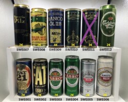 SWE001-012 Swedish beer cans, swedisch beer can collector, Schweden Bierdosen