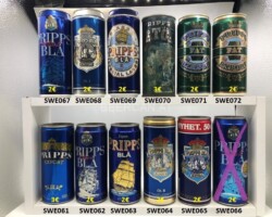 SWE061-072 Swedish beer cans, swedisch beer can collector, Schweden Bierdosen