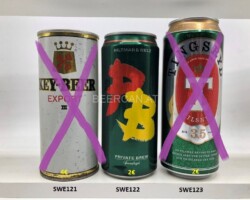 SWE121-123 Swedish beer cans, swedisch beer can collector, Schweden Bierdosen