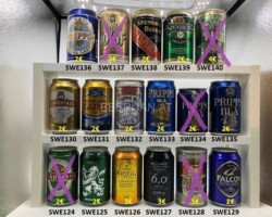 SWE124-140 Swedish beer cans, swedisch beer can collector, Schweden Bierdosen