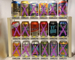 SWE208-225 Backyard Brewery Chopping Block Pilsner 5,2%, Barlind God Ale, Christmas Beer Can, Brooklyn Brewery Special Effects IPa, Brooklyn Lager Special Effects Hoppy Lager, Bron Lager Ekologisk, Dansk Fadöl, Dugges Golden Ale, Eriksberg Karaktar, Eriksberg Julöl, EyBro Ljus Lager, Falcon Hoppfull, Swedish beer cans, swedisch beer can collector, Schweden Bierdosen, swedish craft beer cans, swedish beer can collector, Bierdosen Museum