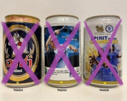 THA054-056 Archa Beer, Singha Lager Beer "Andy Roddick" Thailand Open, Singha Lager Beer "Chelsea Spirit of the Champions" Thailand beer can collection, Beer can Collecror Thailand