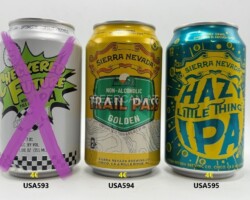 USA593-595 Ska Brewing Checked Future IPA, Sierra Nevada Non-Alcoholic Trail Pass Golden, Sierra Nevada Hazy Little Thing IPA, American Craft Beer Cans, USA Beer Can Collector, BCCA, USA beer can, American Beer cans, Beer Can Collector, Craft Beer Can USA