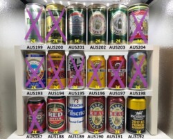 AUS187-204 Australian beer cans, beer can collector, ABCCA