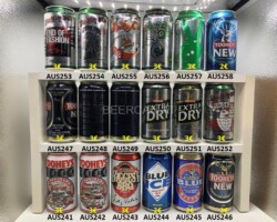 AUS241-258 Australian beer cans, beer can collector, ABCCA