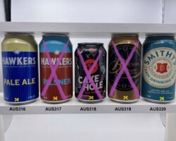AUS316-320 Australian beer cans, beer can collector, ABCCA
