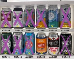 AUS413-424 Hawke´s Opener IPA, james Squire Broken Hackles Lager, Little Creatures Pacific Ale, Pirate Life Lager Lupulada, Pirate Life Adelaide Fringe Draught, Pirate Life Belgian Black IPA, Pirate Life Lager Italiana, Pirate Life 440, RPL Lager, SAB Box 54 Golden Ale, SAB 6 FURLONGS Pale Ale, SAB EL CHARRO Mexican Lager, Australian craft beer can, Beercan collection, ABCCA
