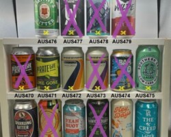 AUS464-479 Breheny Bros. Breweries Sparkling Bitter, Coopers Regency Park Red Ale, Gage Roads Yeah Buoy XPA, Hawkesbury Prohibition Pale Ale, Hey Days XPA Beer, PA The Creed Lager Blue, Pirate Life Best Pilsner, Pirate Life Lime Gose, Sidewinder Hazy Pale, Siedwinder Passionfruit XPA, Sobah Lemon Aspen Pilsner, Southern End Low Carb Mid Lager, Smithy´s Bitter, UA Mysterious Figure Vanilla Stout, Upflow Brewing Co. Classic Pale Ale, Wilde Brewing Co. Pale Ale, Australian beer can collection, ABCCA, Bierdosen Australien