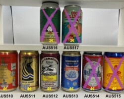 AUS510-517 Powers Brisbane Canathon, KB Canathon Wagga Wagga 1998, Carlton 21st Canathon Echuca, Fosters Canathon 23 Adelaide 2002, Carlton Canathon XXIV Ipswich 2003, ABCCA Mini Canathon strong limited can, Figgy Pud, Big Jolly BOI Christmas Ale, Australian beer cans, Beer Can Collector, ABCCA