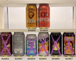 AUS852-859 ABCCA State of Origin Meeting 20th-21st July 2024, Esplanade Hotel Busselton 46th Canathon Strong Limited, Gage Roads Side Track All Day IPA, Hahn Super Dry 3,5 Low Carb, Shelter Export Stout 2026 Busselton, Shelter A-Lager-IA, Marcia´s Magic Busselton Shelter Brewery, XXXX Brisbane Lions 2025 Premiers, XXXX Tropical Great Barrier Reef Foundation, ABCCA Australian Beer Can Collectors per Dry 3.5 Low Carb, Shelter Export Stout 2026 Busselton, Shelter A-Lager-IA Marcia´s Magic Busselton,