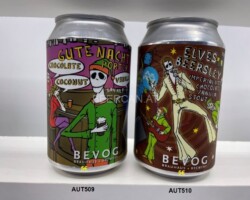 AUT509-510 Bevog Gute Nacht Porter, Bevog Elves Beersley Vanilla Stout, Craft Beer Austria, Österreichische Bierdosen, Bierdose Österreich, beer can Austria, Bierdosensammler Österreich, beer can collection