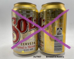 AUT607 Sol Cerveza, Brewed iin Austria