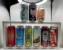 AUT608-616 Bergkönig Grapefruit radler, Bevog Fish, Bevog Spider, Bevog Salamander strongf limited beer cans, Gambrinius Radler Himbeere, Stiegl Goldbräu Export for israel,  Zaungast Amber Lager, Zaungast Summer Sessions, Bevog Lulu