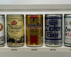 AUT720-724 Steffl Bier 0, Steffl Vienna Lager Beer 0, Tassilo-Pils 0, 33, Zipfer Bier 0, Zwettler Export 0, 33l, Österreichische Bierdosen, Bierdose Österreich, beer can Austria, Bierdosensammler Österreich, beer can collection