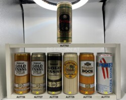 AUT726-732 Ottakringer Gold Fassl Pils, Ottakringer gold Fassl Export, Ottakringer Bock, PLM 5 Austria Dosen Sonderedition, Zwettler Bier 0,5, Österreichische Bierdosen, Bierdose Österreich, beer can Austria, Bierdosensammler Österreich, beer can collection