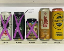 AUT775-779 Zaungast Love potion, Zaungast In Death We ARE All Equal, Next Level Brewing Viva La Mexico Lager, Egger Zwickl Naturtrüb, Ottakringer Helles Inoffizielles Fanbier, Craft Beer Austria, Österreichische Bierdosen, Bierdose Österreich, beer can Austria, Bierdosensammler Österreich, beer can collection