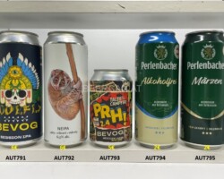 AUT791-795 Bevog Soulfly Session IPA, Bevog Slow Loris NEIPA, Bevog PRH! Mexican Lager, Perlenbacher Alkoholfrei, Perlenbacher Märzen