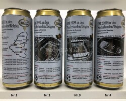 BCS007 BITBURGER PREMIUM PILS EM2000 NIEDERLANDE/BELGIEN 4 CAN SET GERMANY 12 EURO beer can set collection