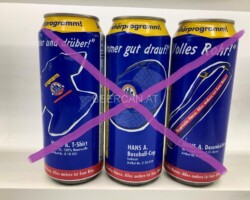 BCS016 HANSA PILS ZUBEHÖR EDITION 3 CAN SET GERMANY (1998) 10 EURO beer can set collection