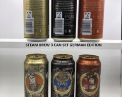 BCS017 STEAM BREW GERMAN EDITION 3 CAN SET GERMANY (2018) 8 EURO beer can set collection