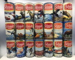 BCS044 SCHMIDT BEER OUTDOOR SCENES 21 STEEL CAN SET USA (70ies) 30 EURO beer can set collection