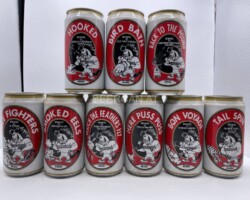 BCS047 POWERS BITTER BRONCOS EDITION 9 CANS AUSTRALIA 20 EURO beer can set collection